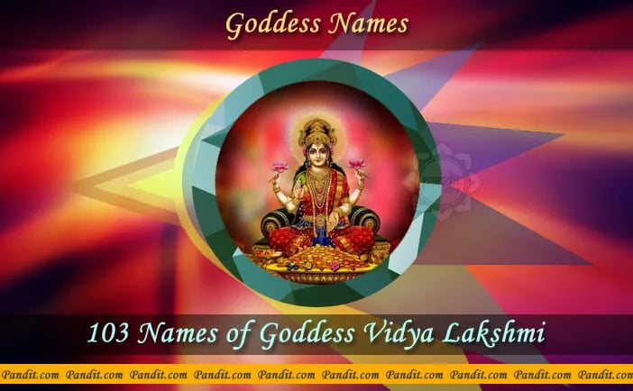 Goddess Vidya Lakshmi Names