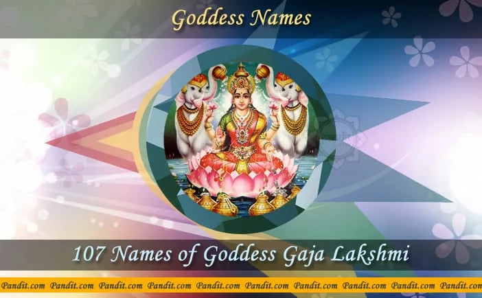 Goddess Gaja Lakshmi Names