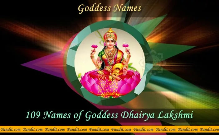 Goddess Dhairya Lakshmi Names