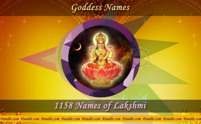 Goddess Lakshmi Names For Baby Girl