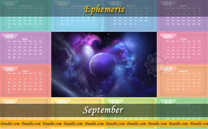 Free Astrology Ephemeris - September 2016 – Pandit.com