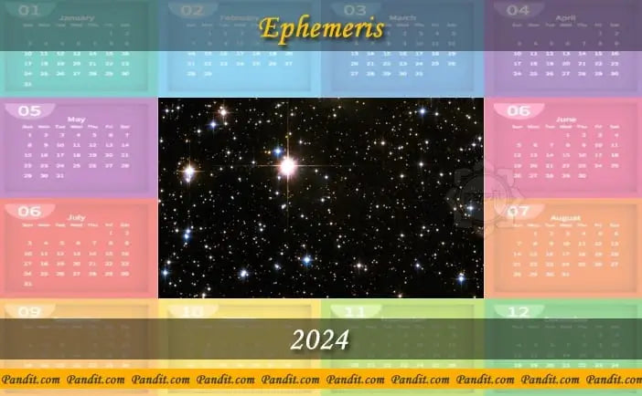 Ephemeris Calendar 2024