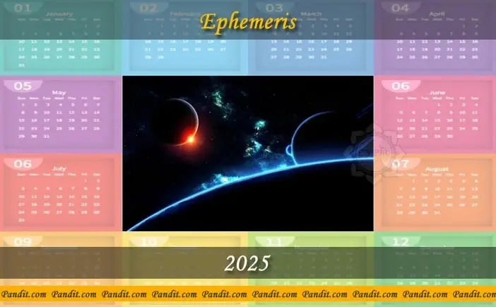 Ephemeris Calendar 2025
