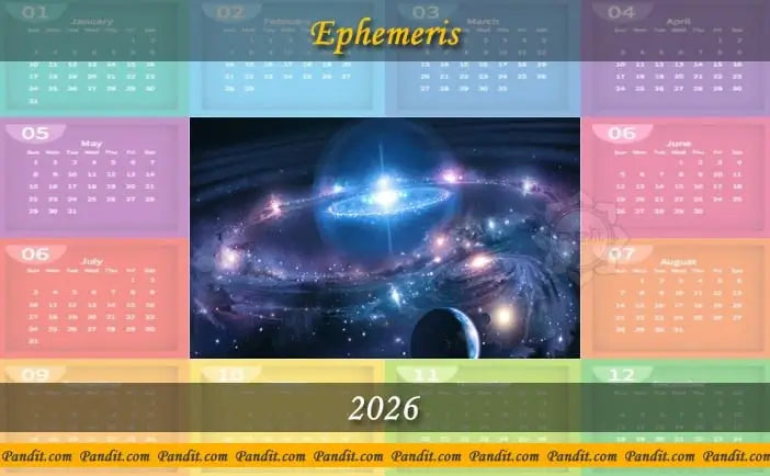 Ephemeris Calendar 2026