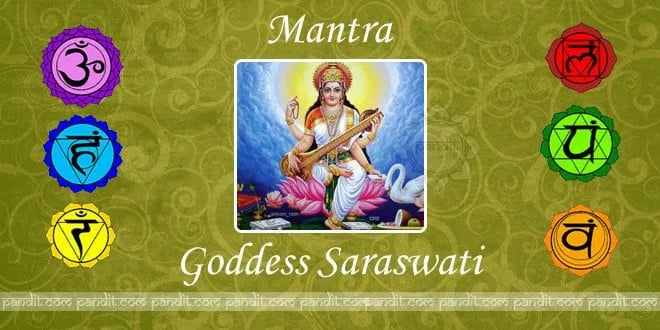 What are Saraswati Mantras in hindi and english