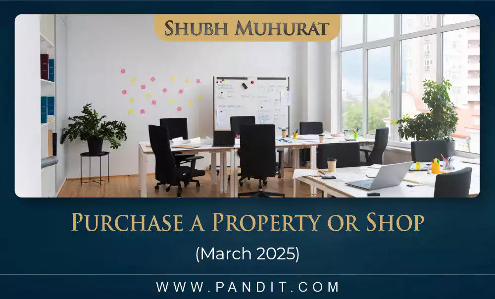 Shubh Muhurat For Purchase A Property Or Shop March 2025