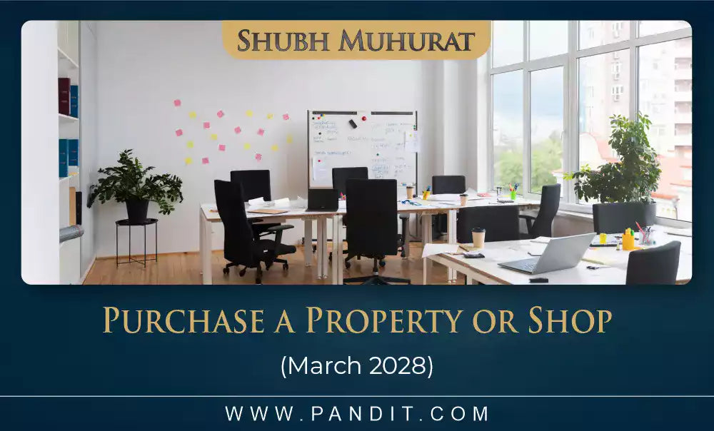 Shubh Muhurat For Purchase A Property Or Shop March 2028