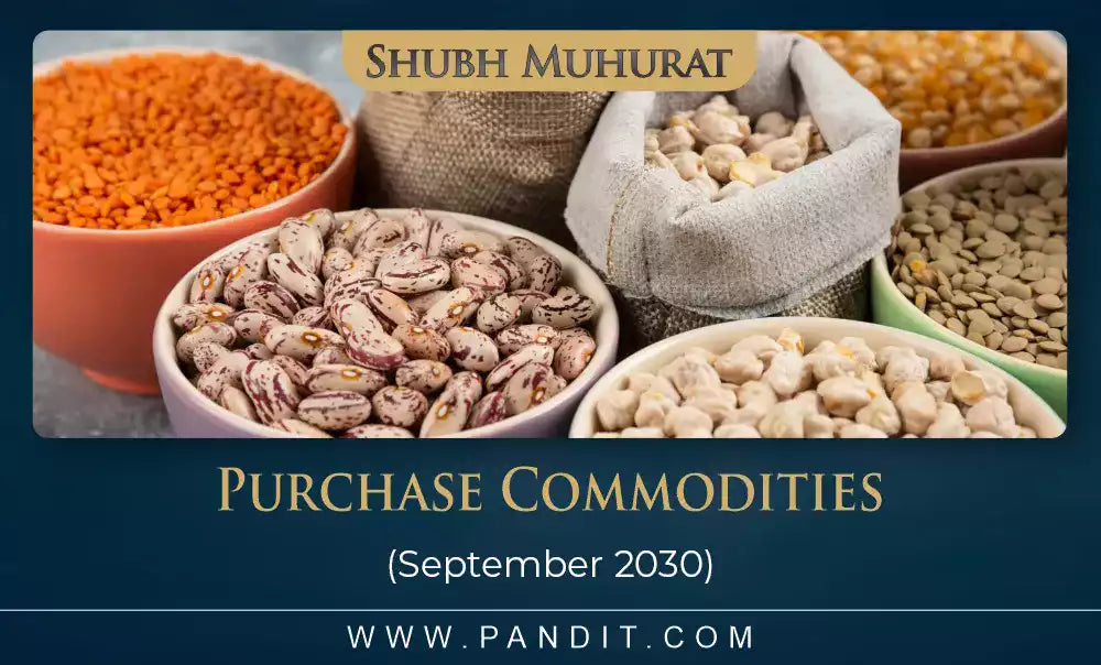 Shubh Muhurat For Purchase September 2030