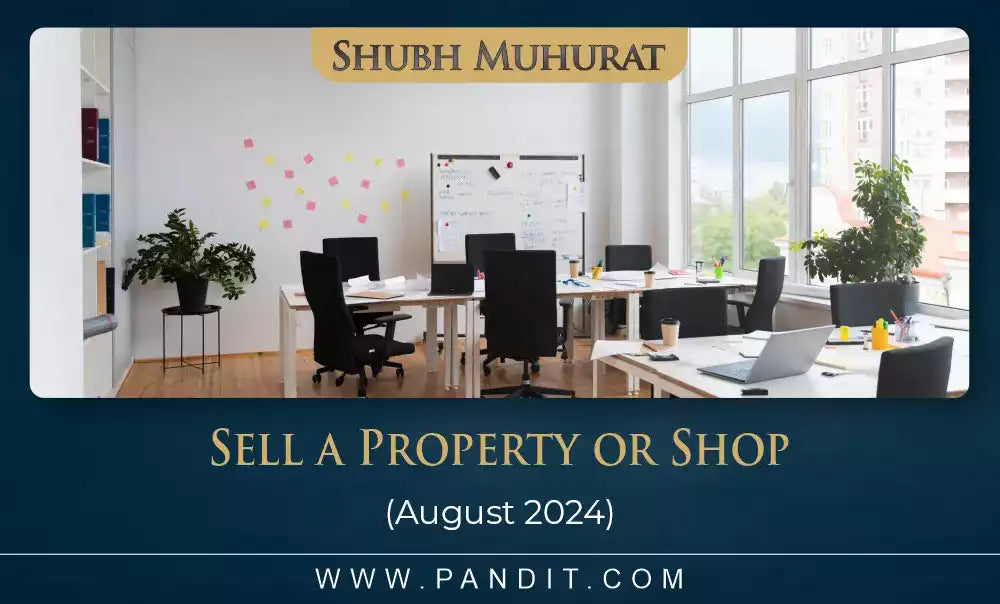 Shubh Muhurat For Sell A Property Or Shop August 2024