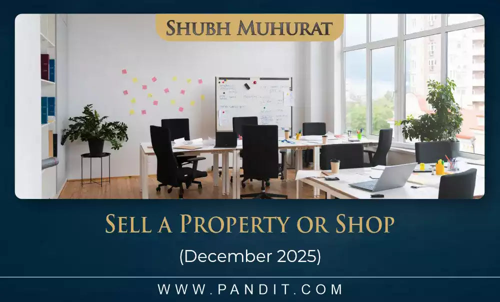 Shubh Muhurat For Sell A Property Or Shop December 2025