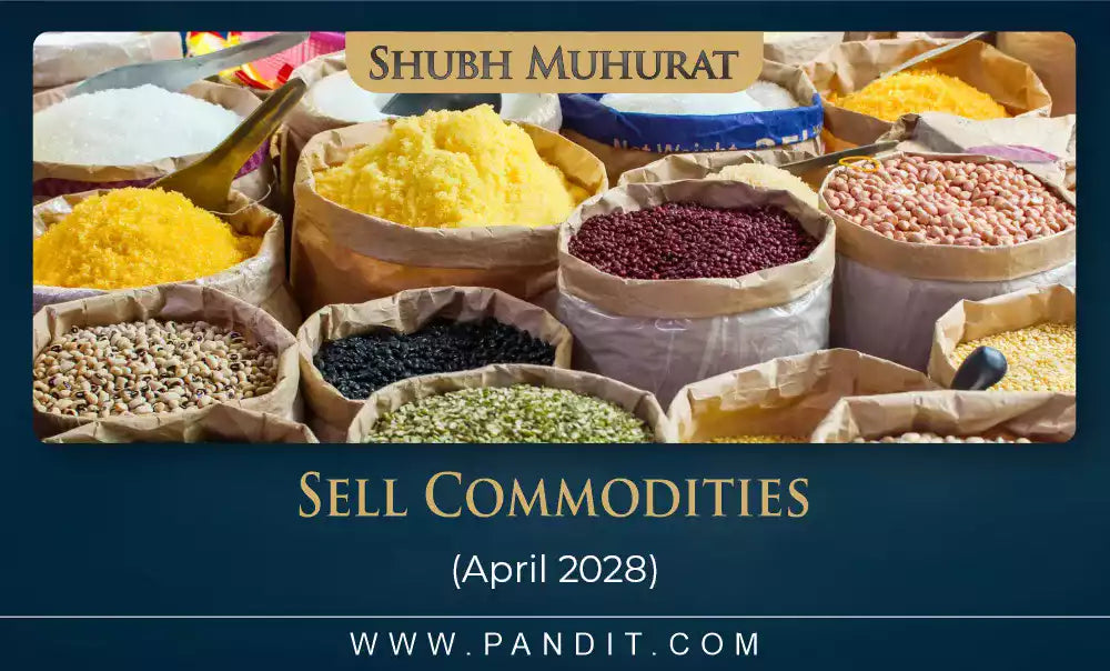 Shubh Muhurat For Sell Commodities April 2028