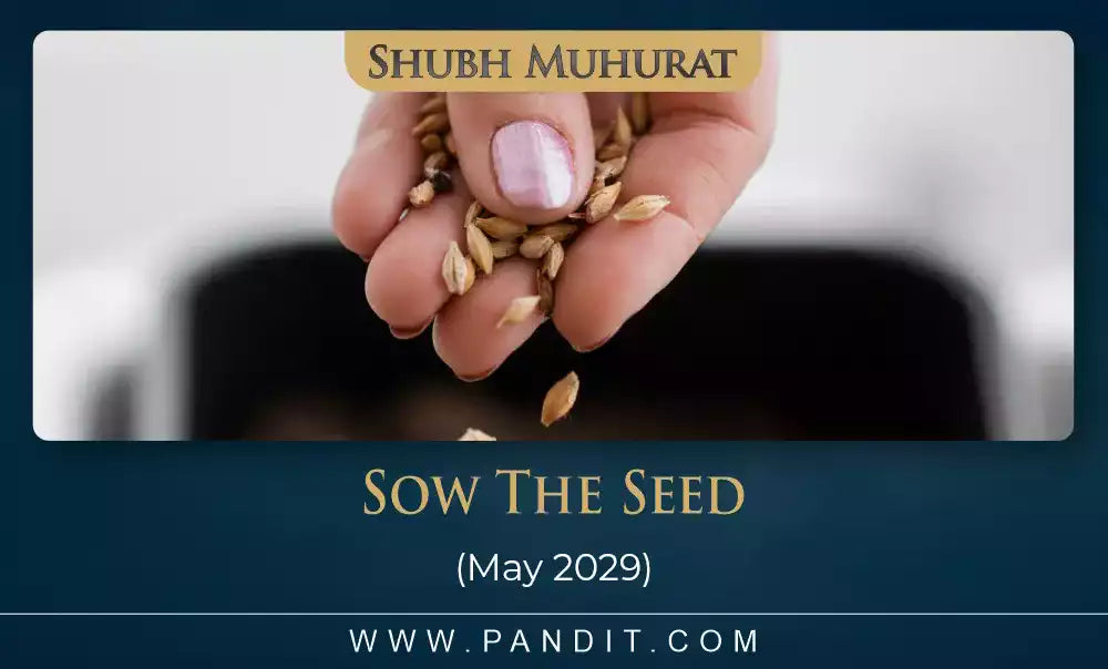 Shubh Muhurat For Sow The seed May 2029