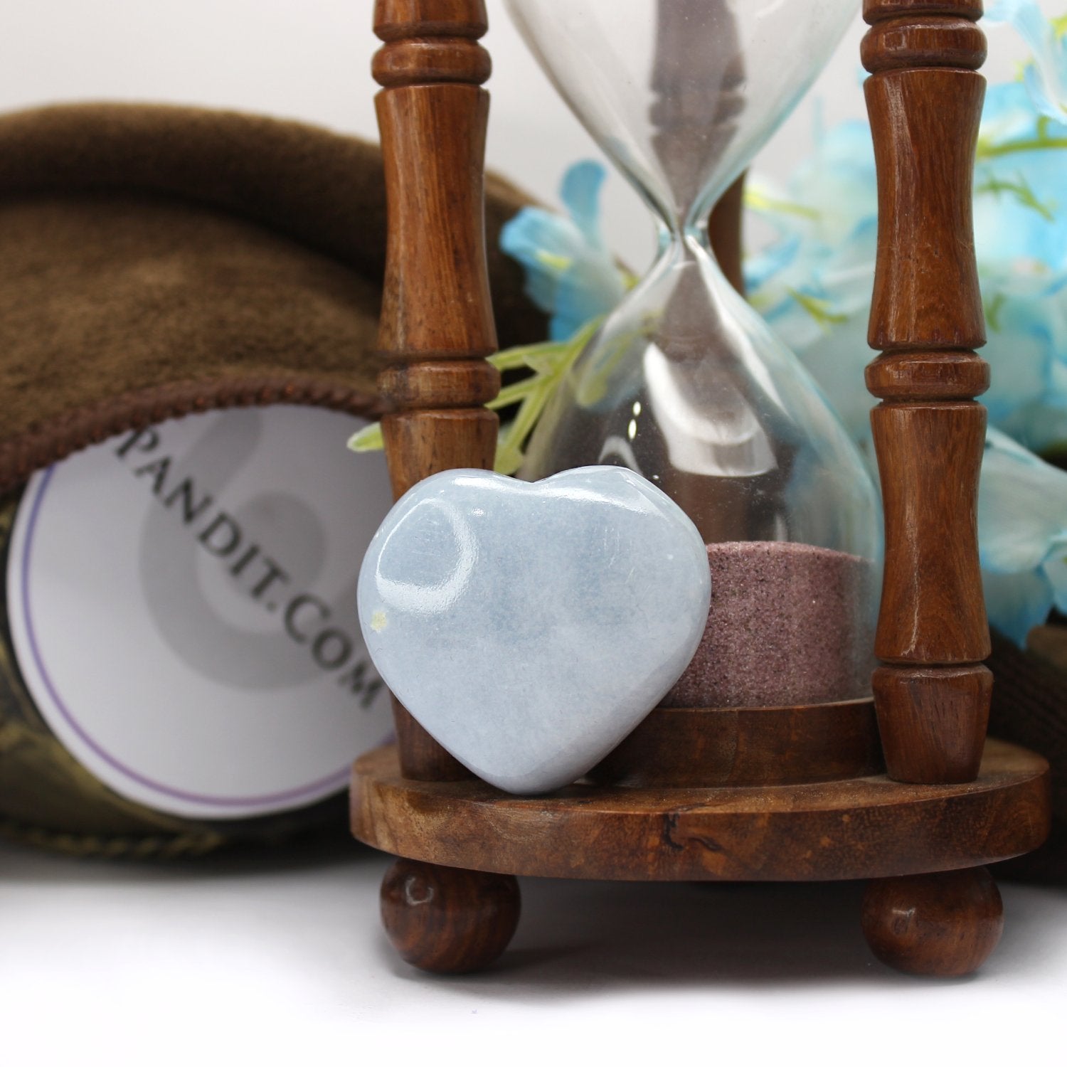 Angelite Healing Crystal Heart Stone