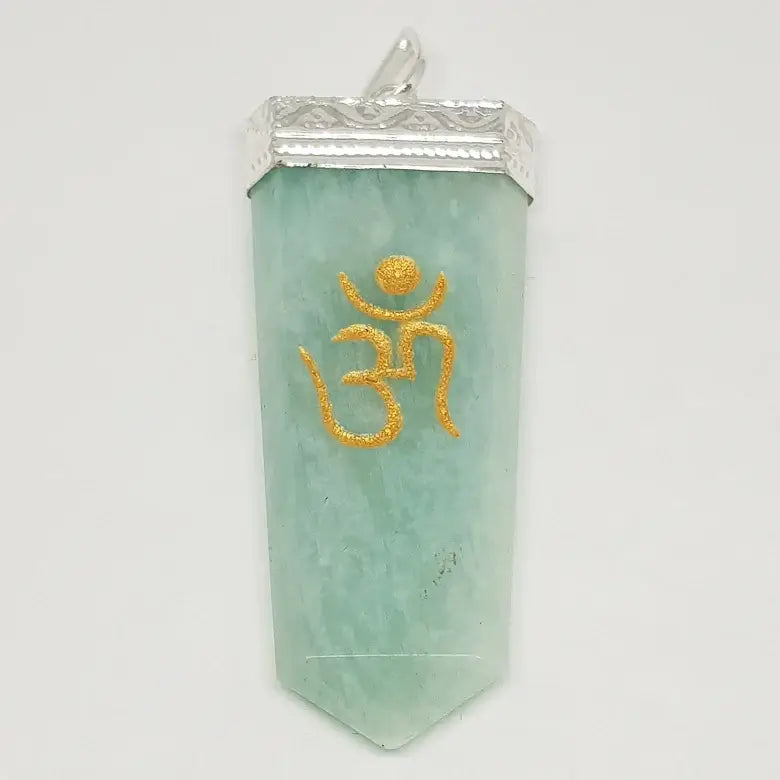 Blue Amazonite Om Pencil Pendant