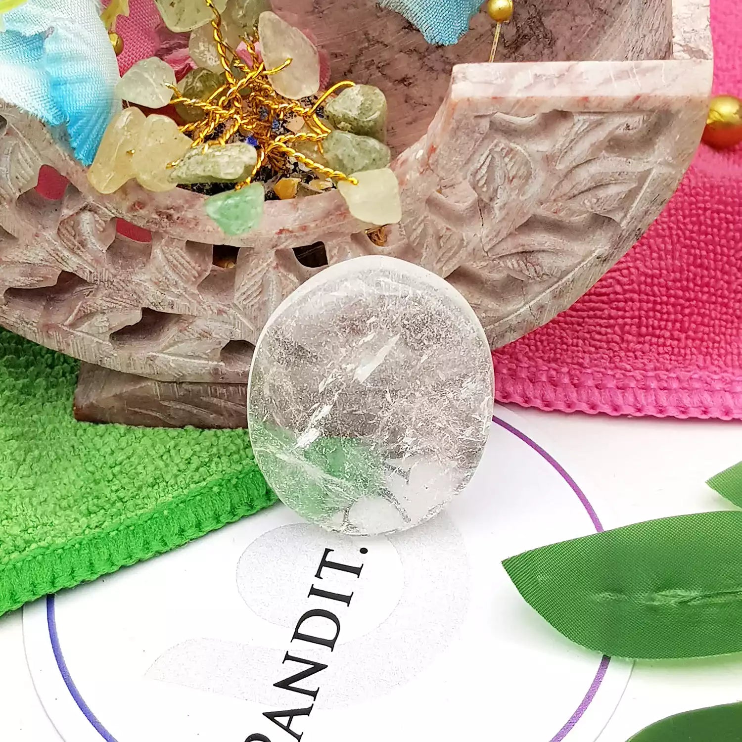 Crystal Quartz Worry Stone