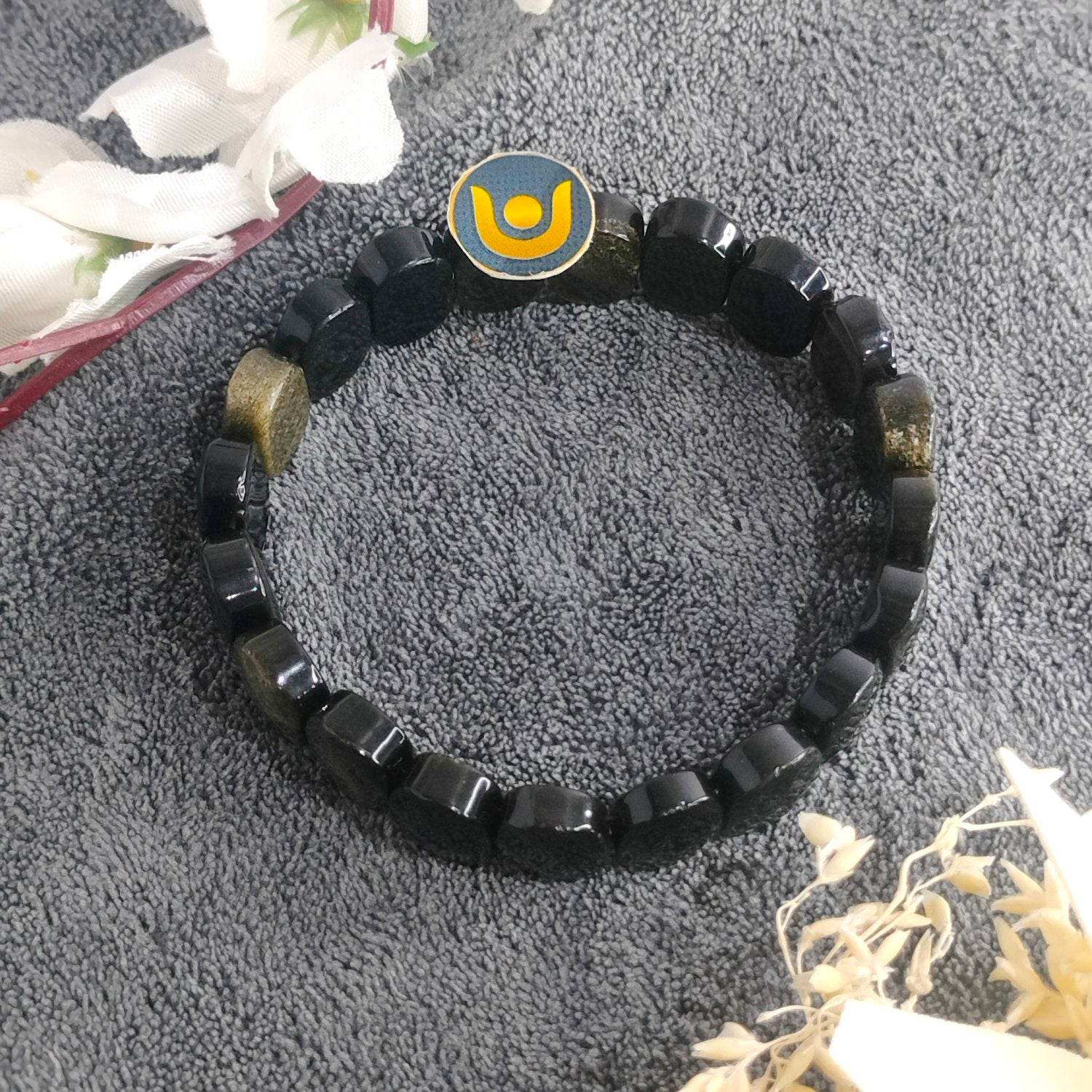 Golden Obsidian Oval Faceted Bracelet