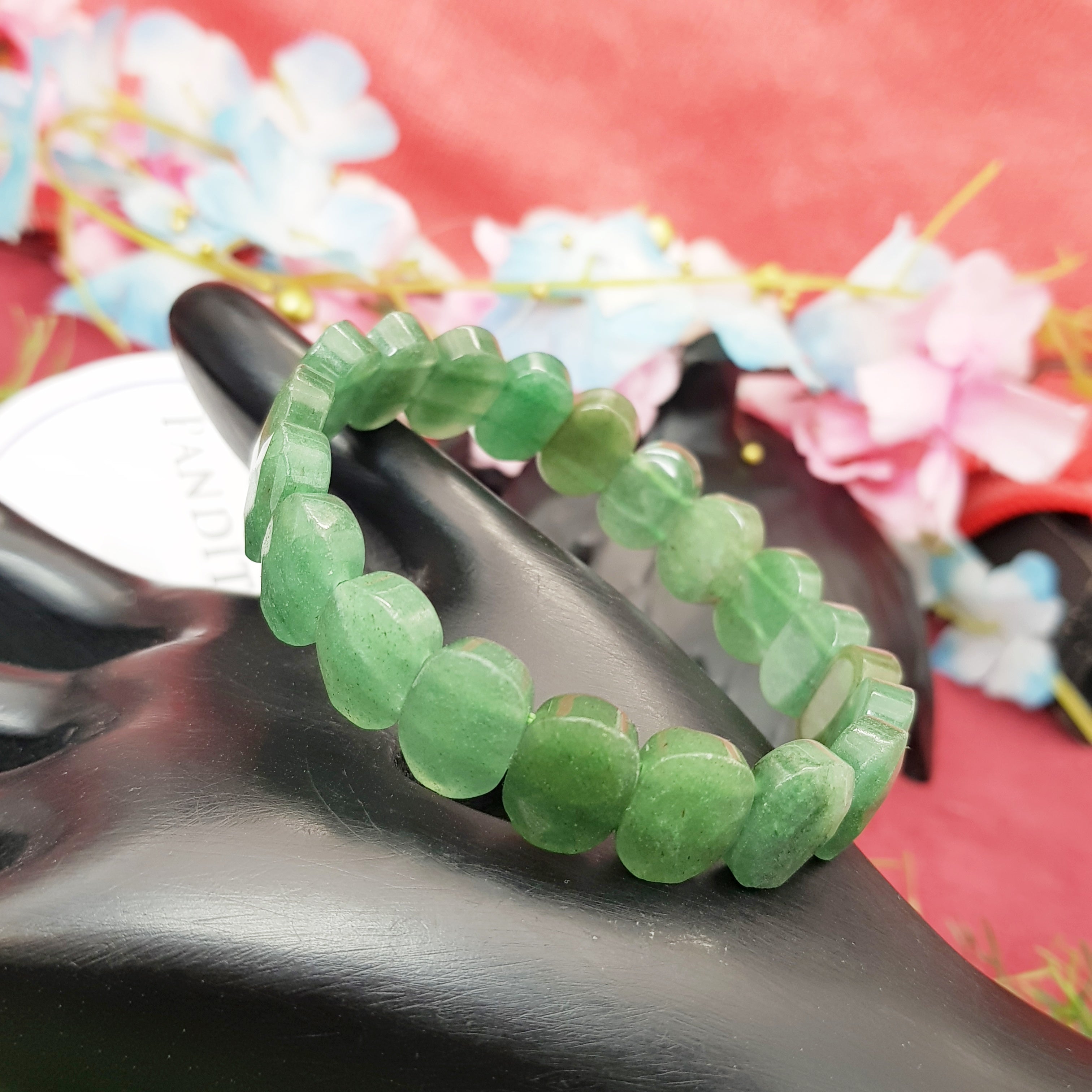 Green Aventurine Oval Faceted Bracelet