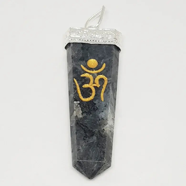 Larvikite Om Pencil Pendant