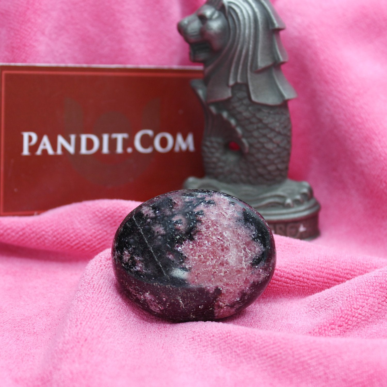 Rhodonite Healing Crystal Palm Stone