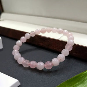 Rose Quartz Diamond Cut Bracelet