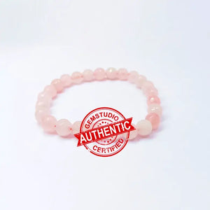 Rose Quartz Diamond Cut Bracelet