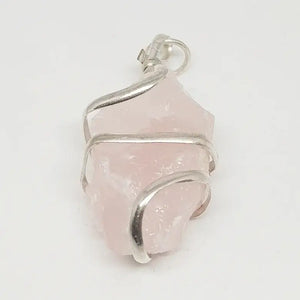 Rose Quartz Spiral Pendant