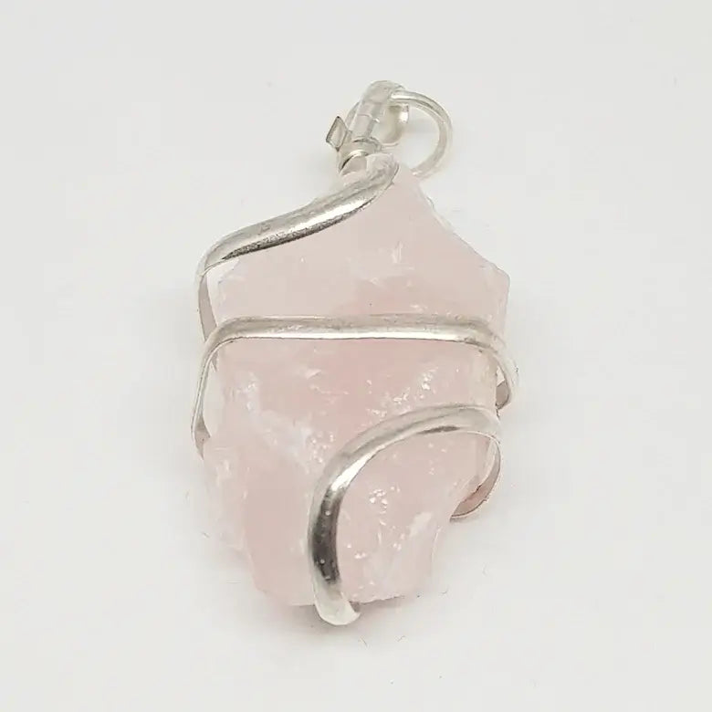 Rose Quartz Spiral Pendant