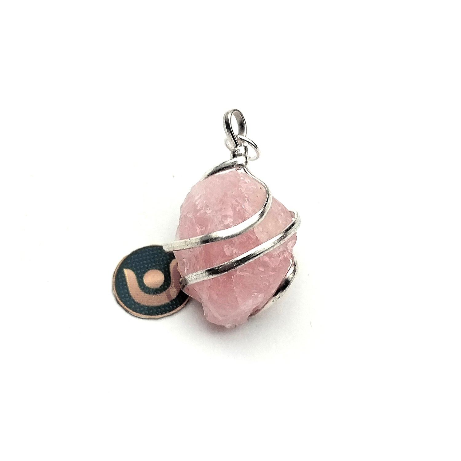 Rose Quartz Spiral Pendant