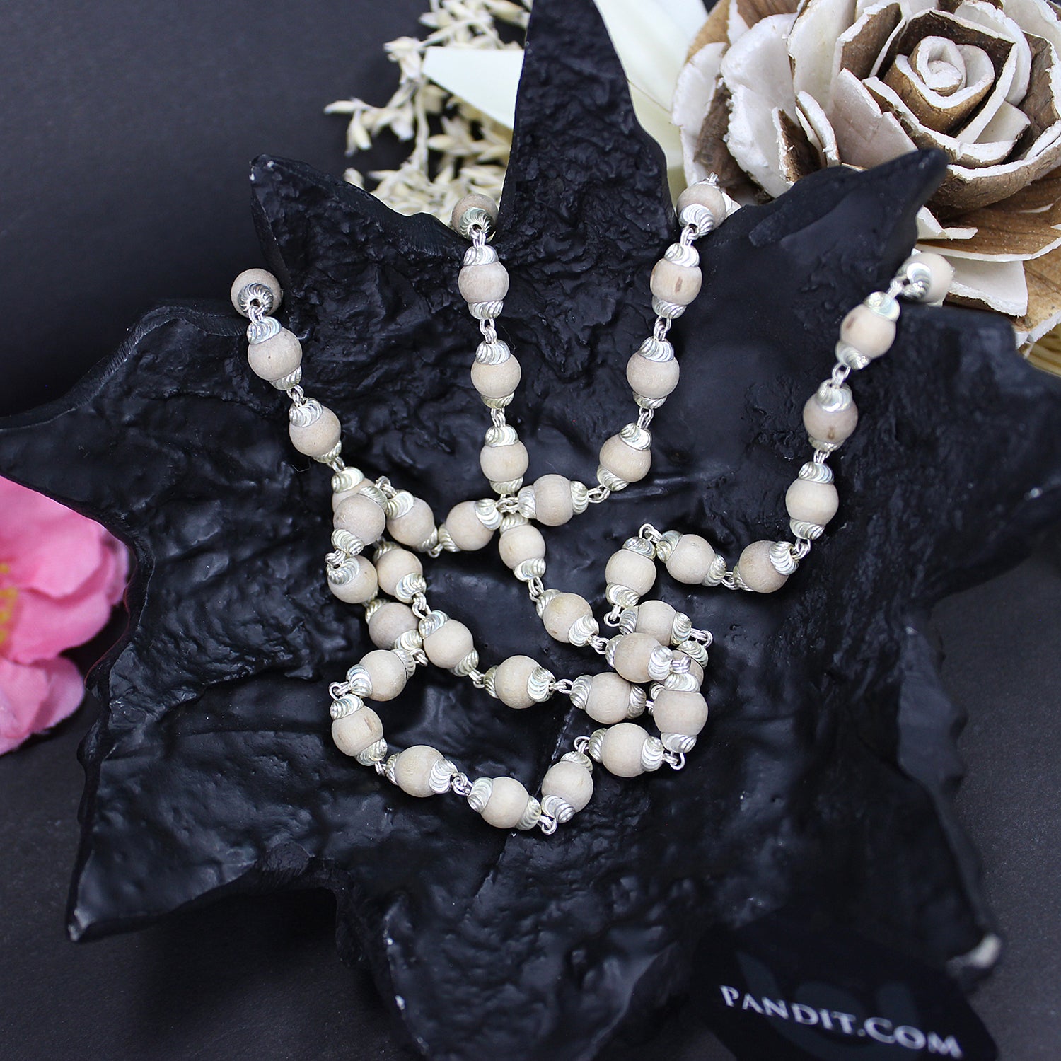 Tulsi Mala with Silver Capping